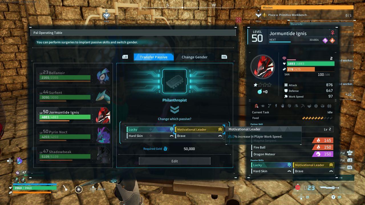 Implanting passive skills