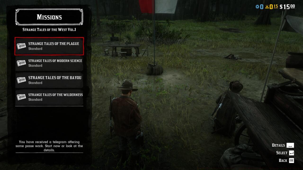 Picking from one of the four Strange Tales of the West missions