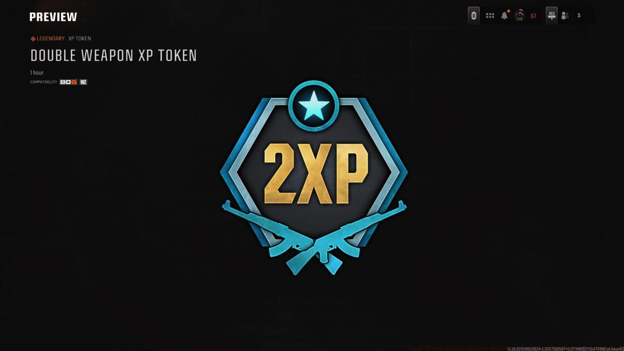 Double Weapon XP token