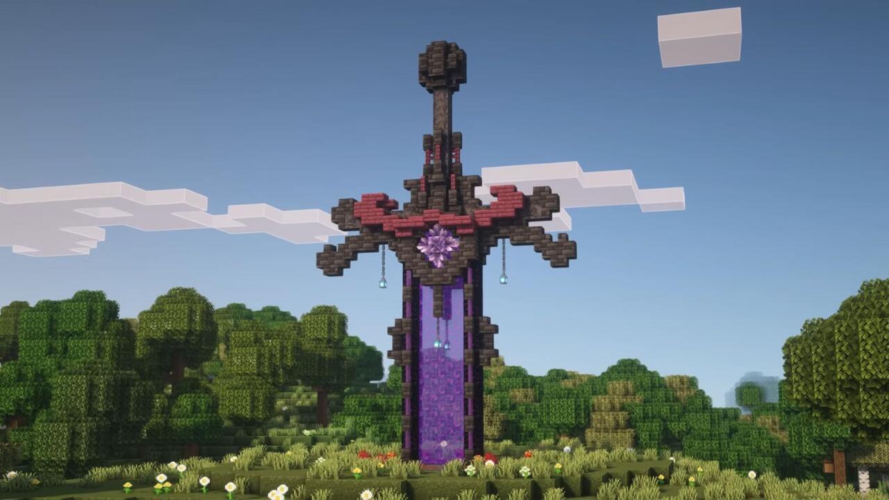 Giant sword-shaped Nether Portal