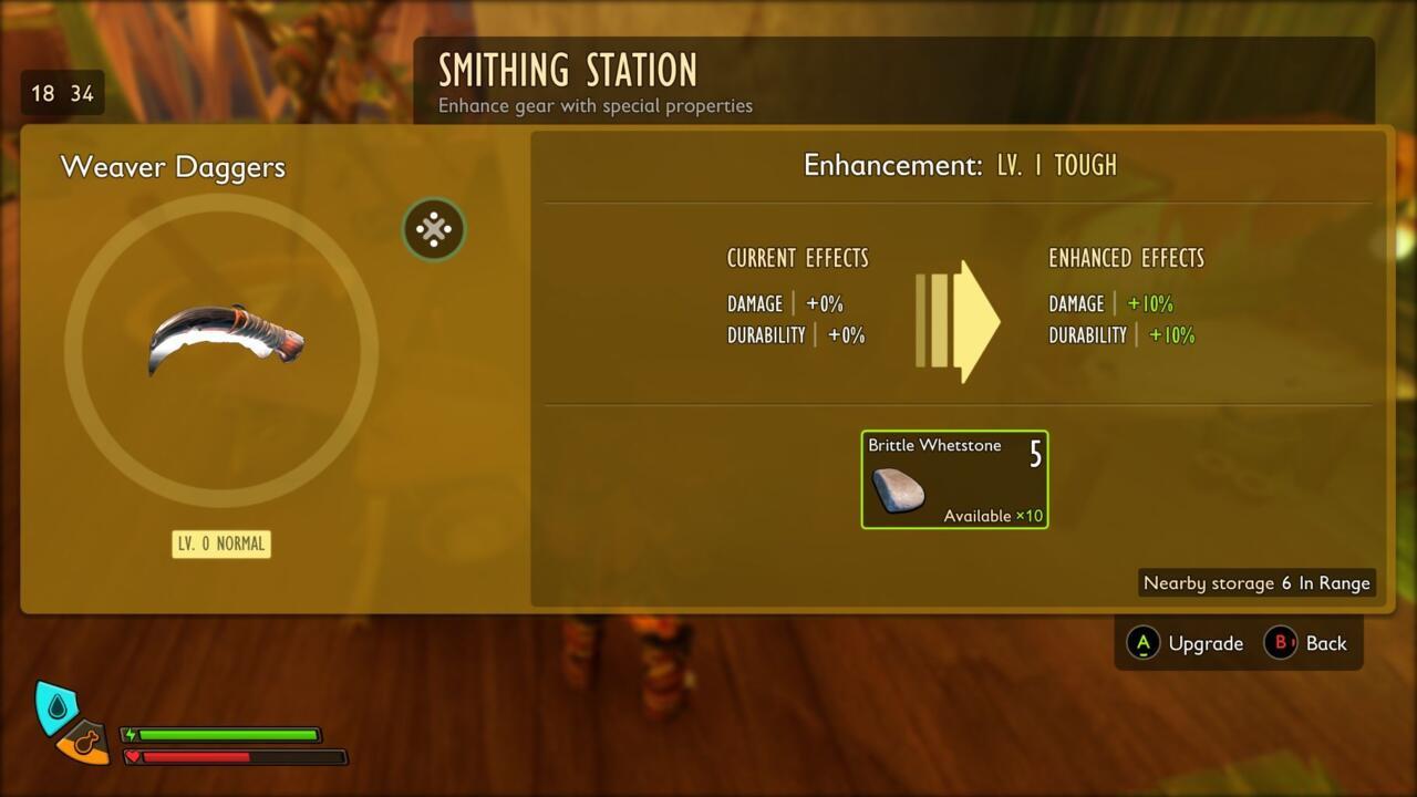 Smithing Station weapon upgrade