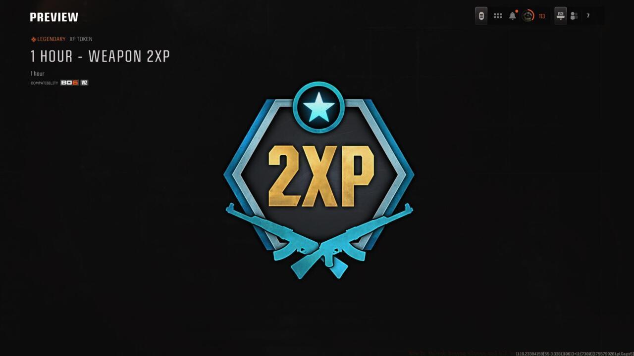 Double Weapon XP token