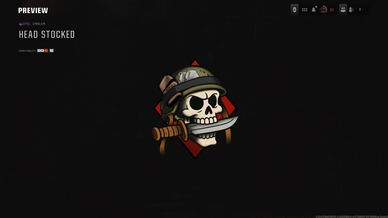 Head Stocked - Emblem