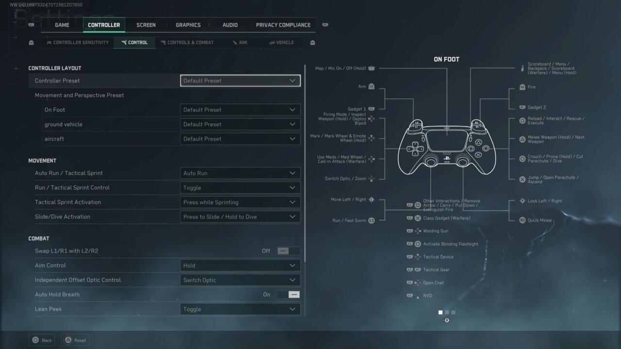 Controller layout