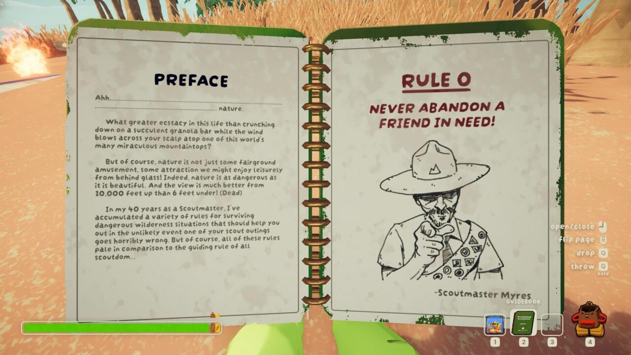 Funnily enough, the first rule of the guidebook is an important clue for the achievement.