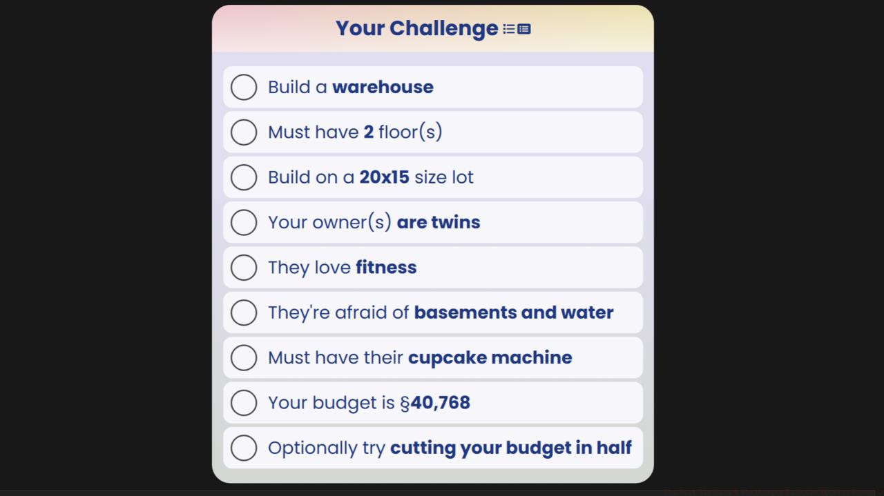 James Turner's challenge generator