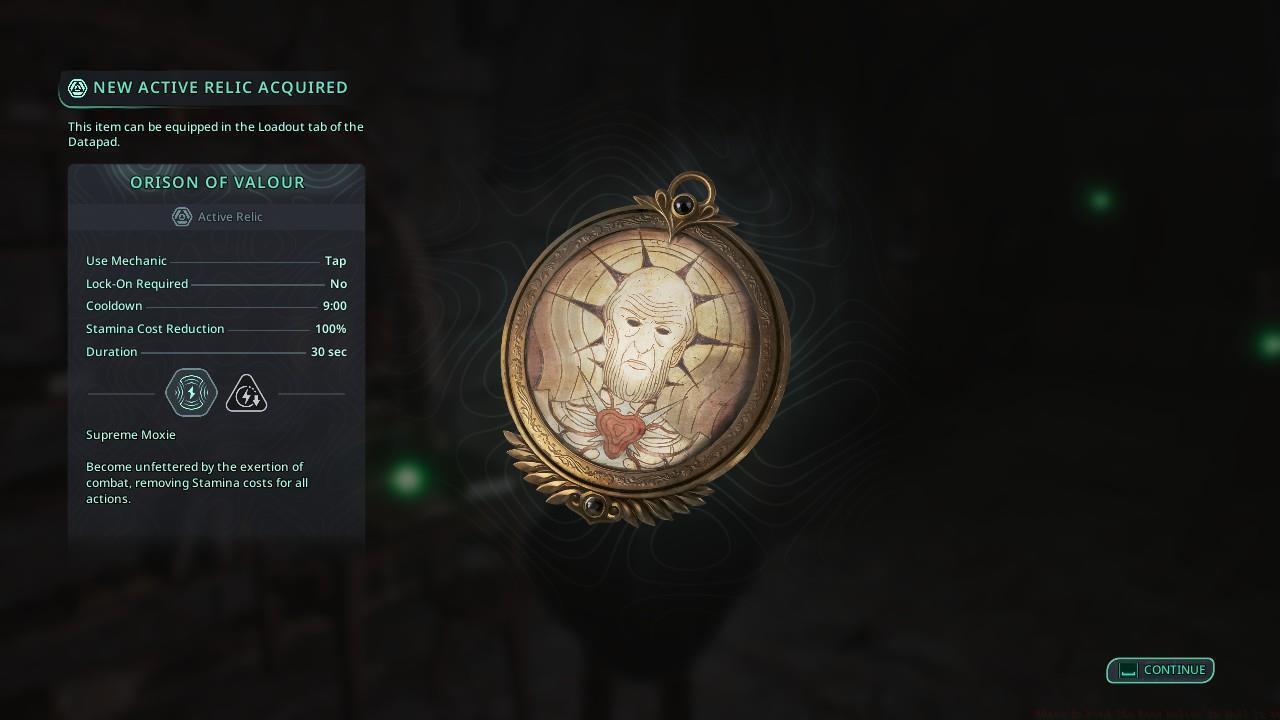 Active: Orison of Valor