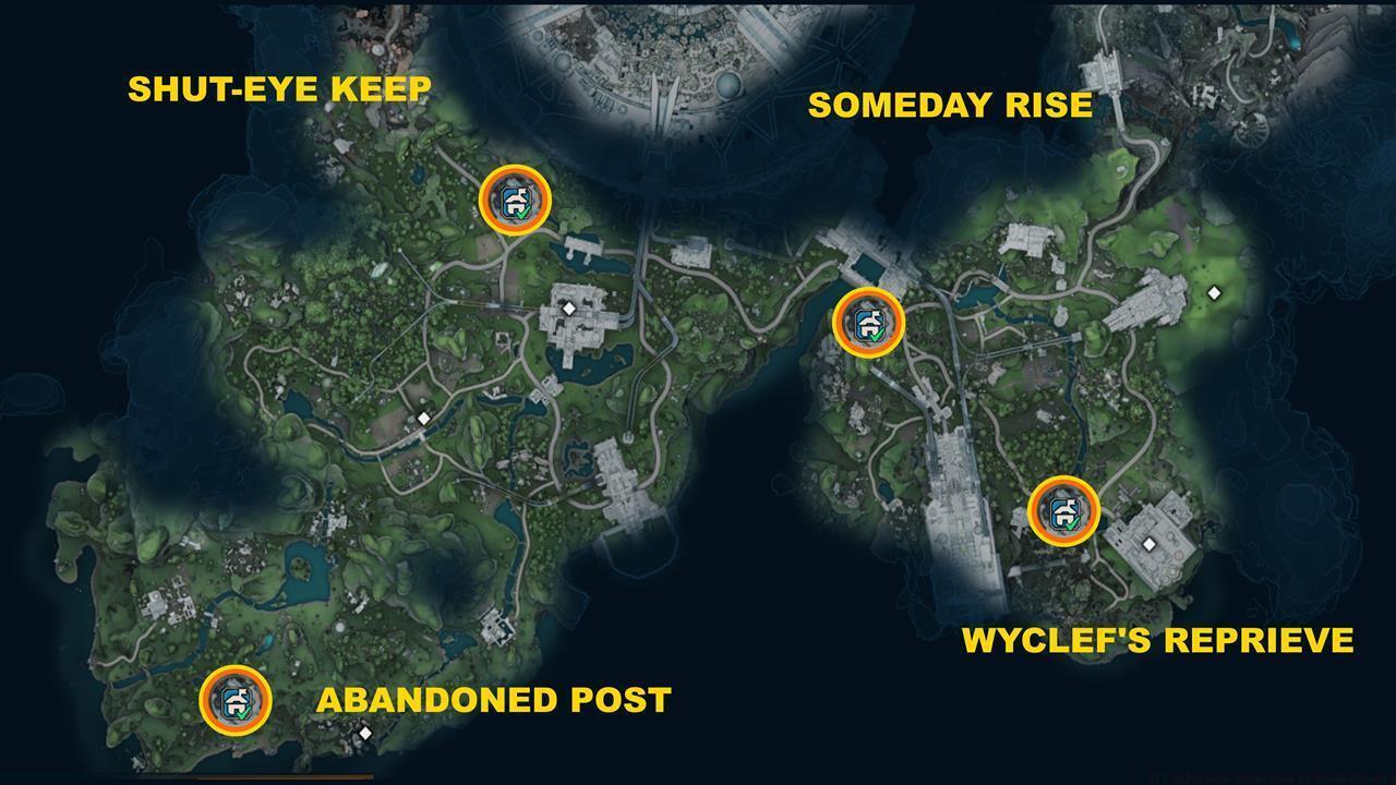 Fadefields map: Safehouse locations
