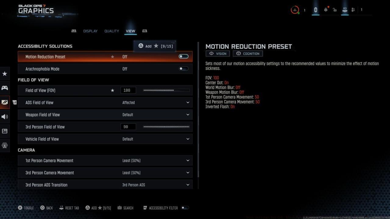 Display view settings