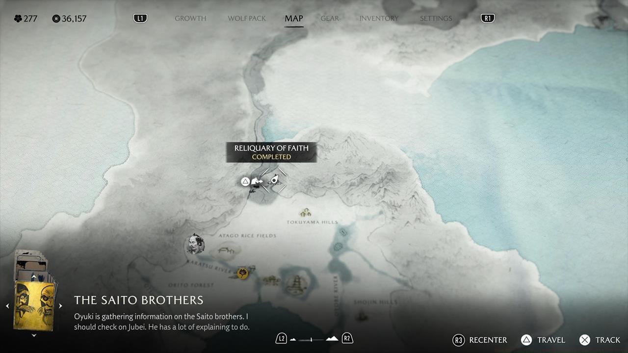 Oshima Coast Reliquary of Faith location and riddle