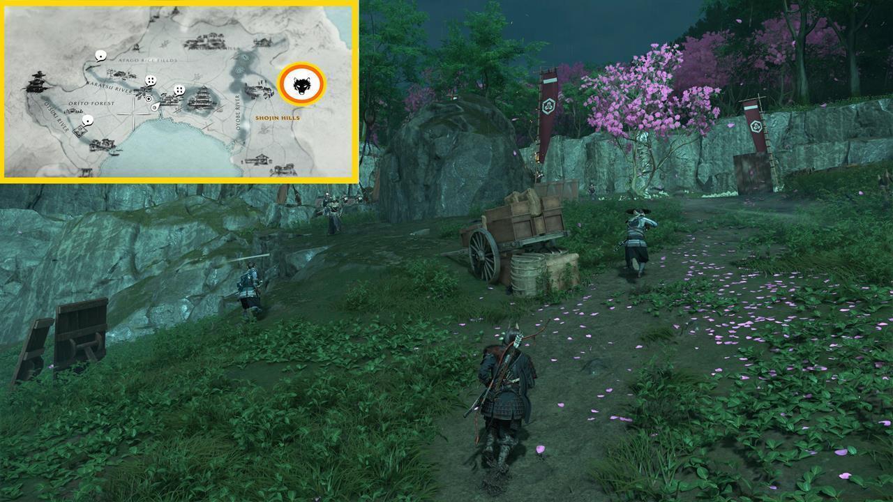 Oshima Coast Wolf Den location