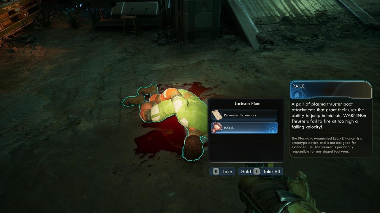 Picking up the PALE augment unlocks the double jump in The Outer Worlds 2.