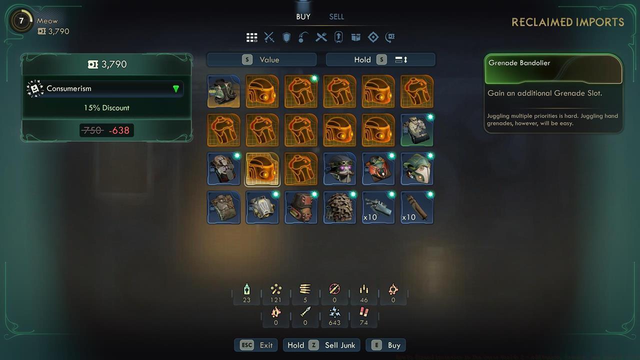 Different kinds of mods for helmets grant bonus slots.