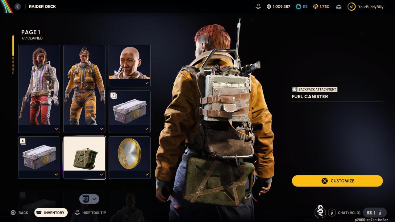 Fuel Canister (Backpack Attachment)