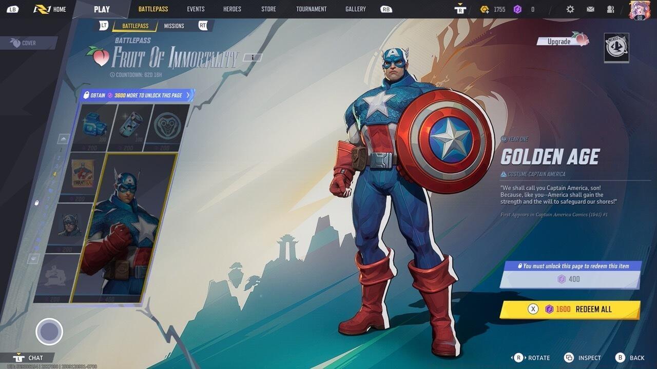 Golden Age Captain America skin