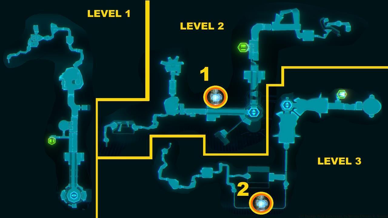 Great Mines - Energy Tank locations map