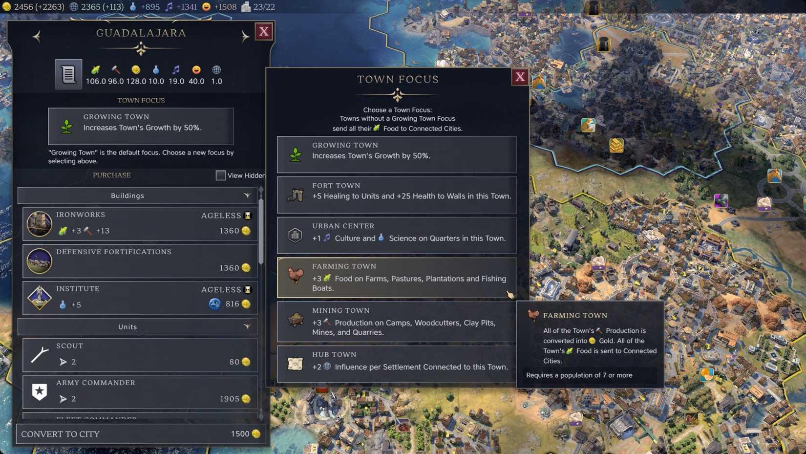 How to get more Food and increase population in Civilization 7