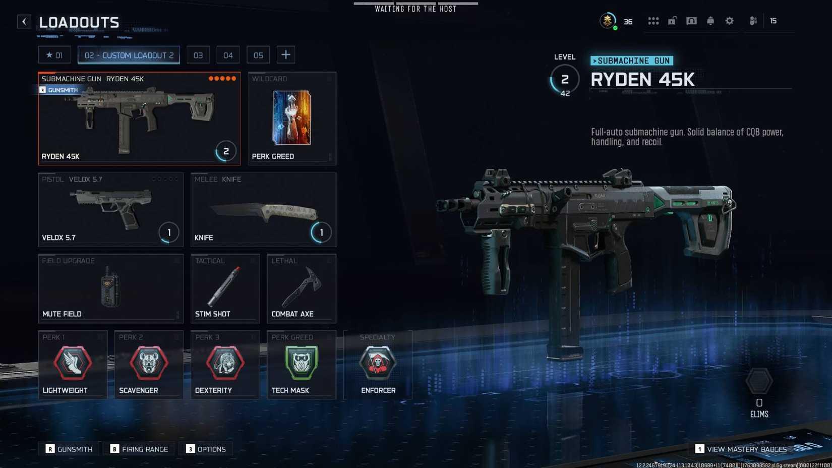The Ryden 45K in Black Ops 7 with the class listed in this guide.