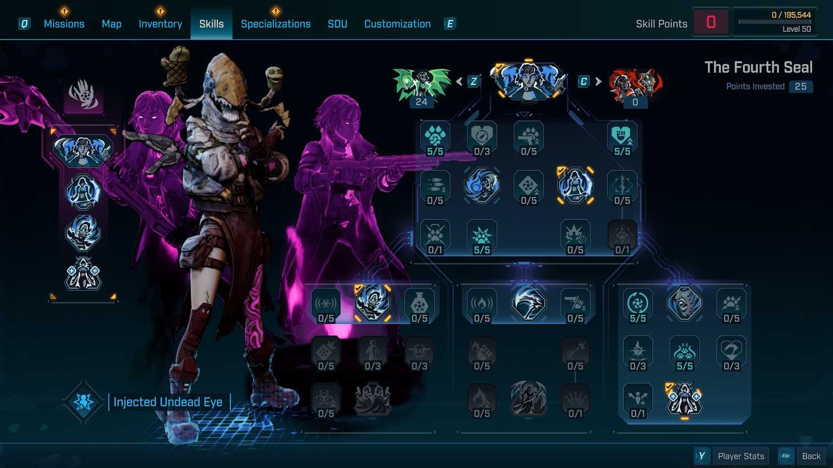 Vex's skill tree in Borderlands 4