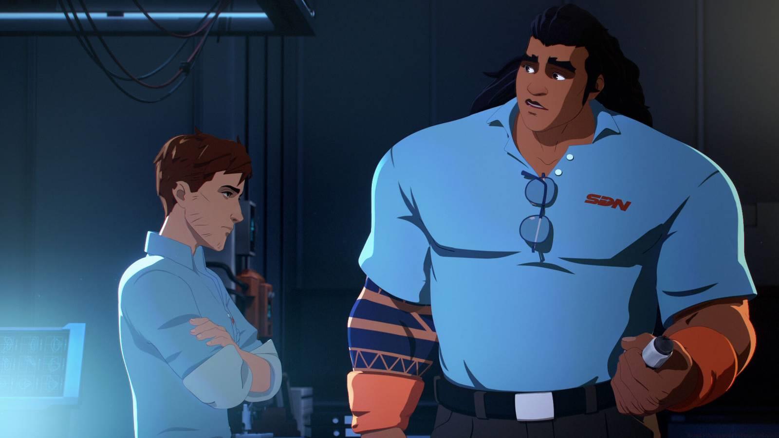 An official Dispatch screenshot showing Robert Robertson and another character who works with him
