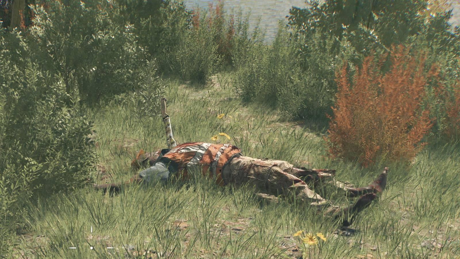 A zombie downed by a weapon throw in Dying Light: The Beast.