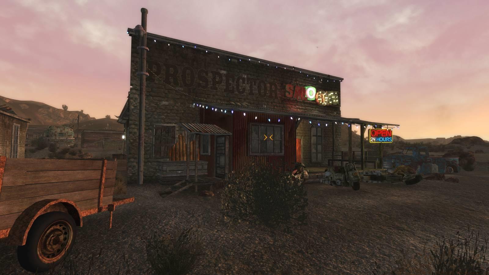A saloon in Fallout: New Vegas.