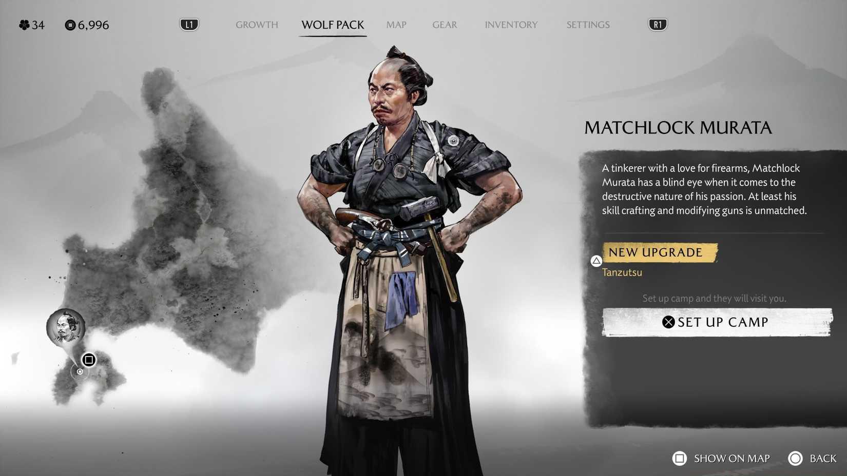 Matchlock Murata appears in a Ghost of Yotei menu.