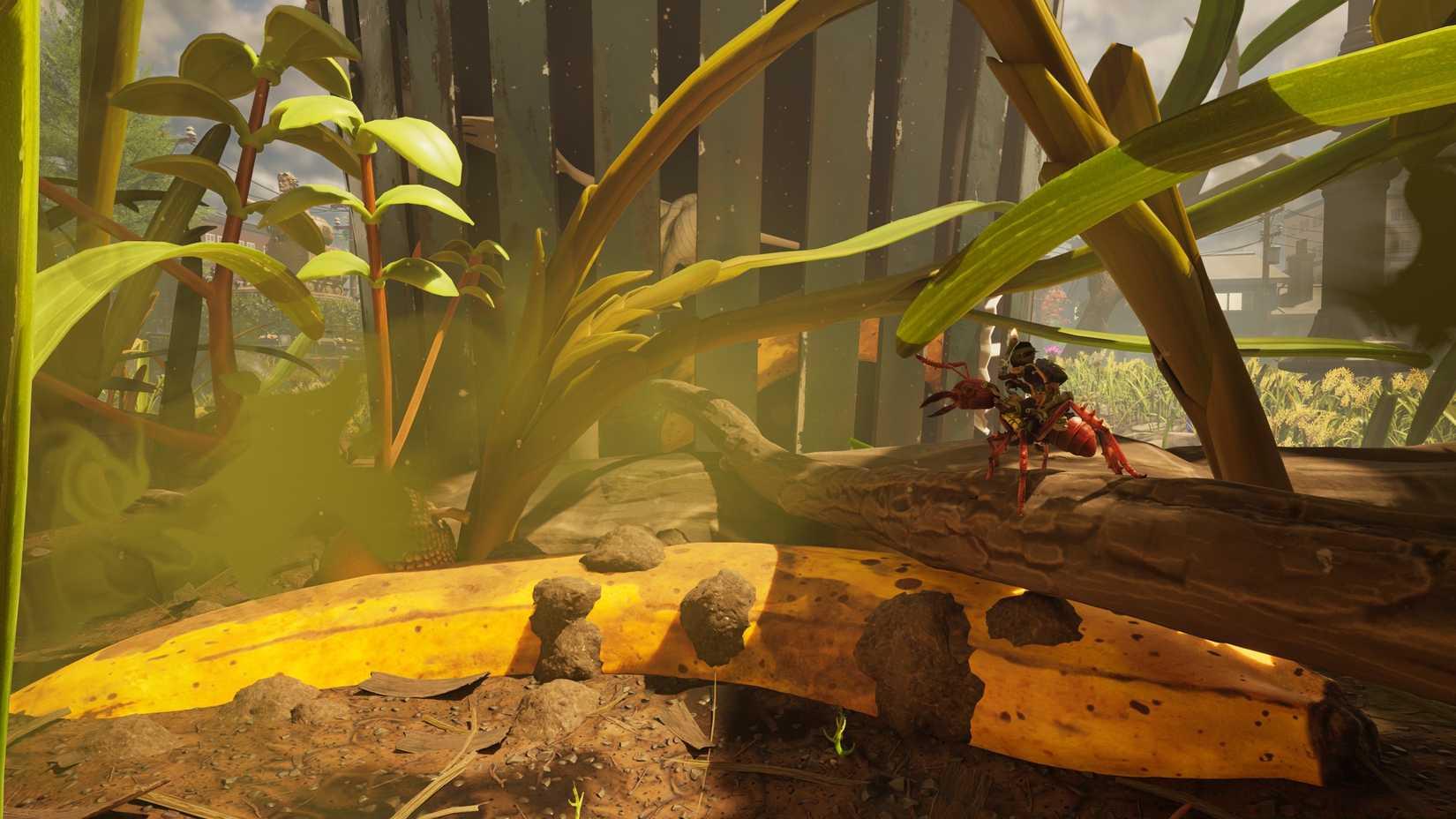 A branch leading to the trash can in Grounded 2