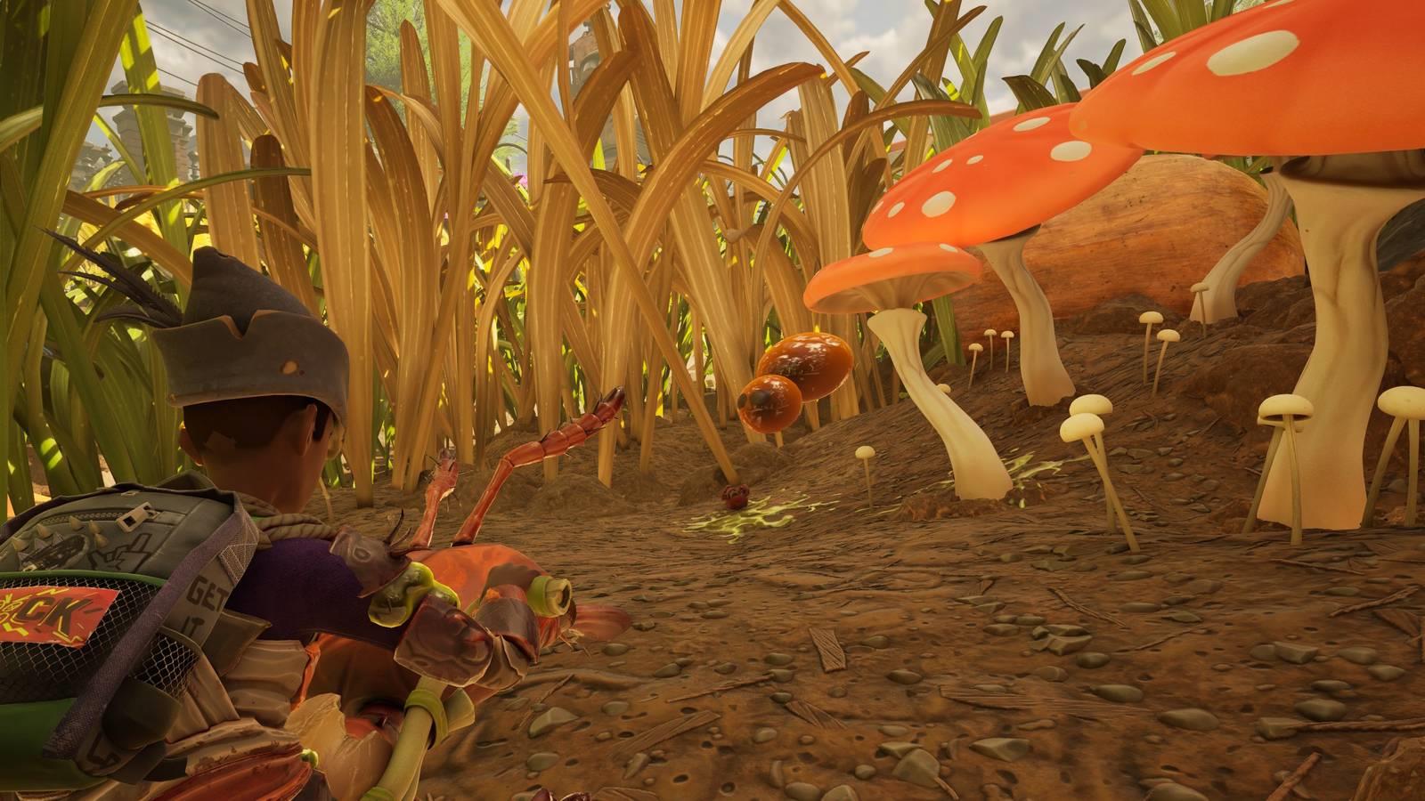 A safe-mode Wolf Spider in Grounded 2