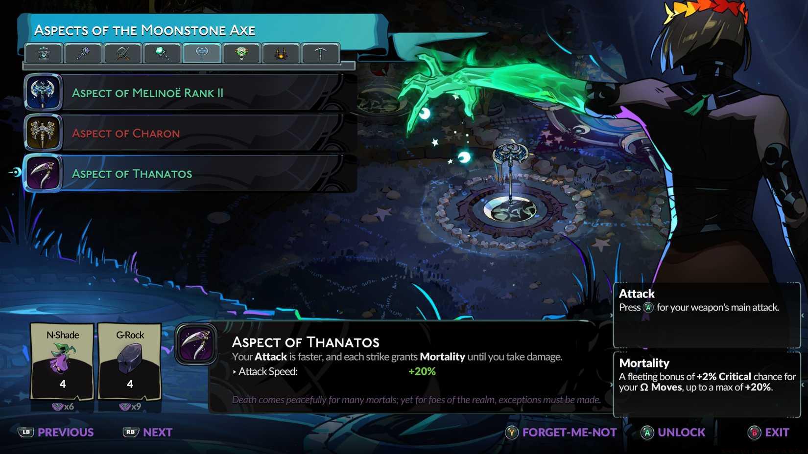 A crafting recipe that uses glassrock in Hades 2.