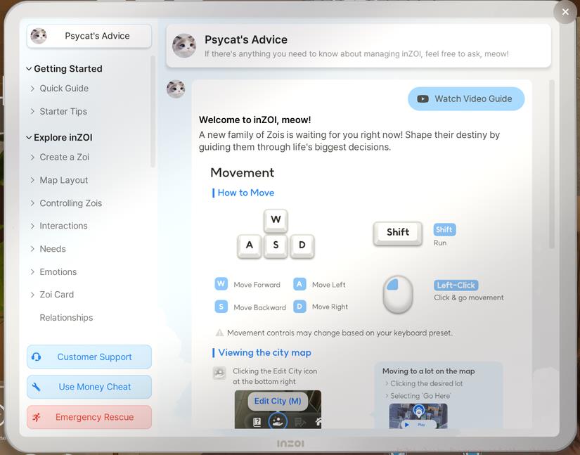 InZoi cheats for money and other 'cheats' so far