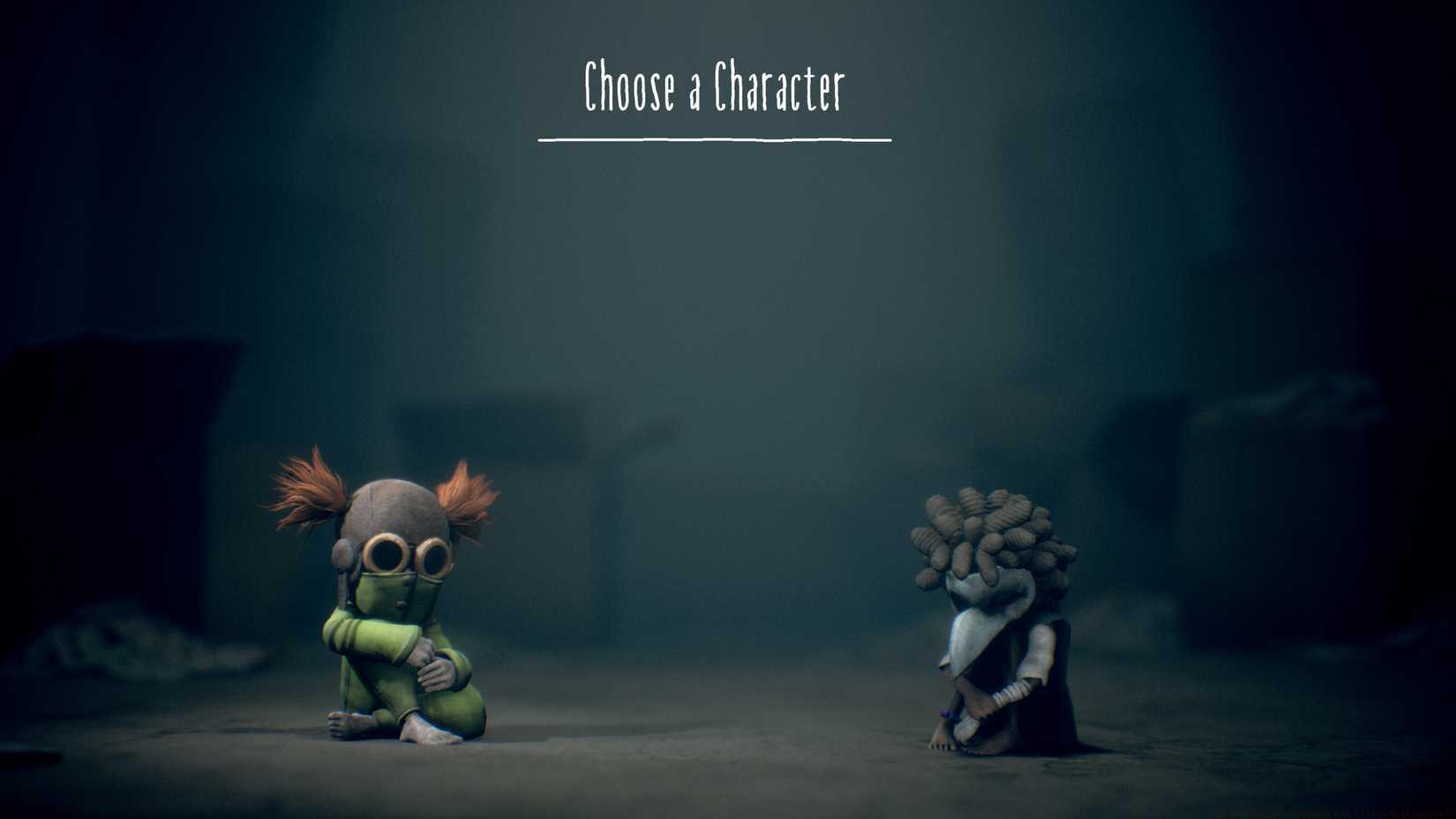 The character selection menu featuring Low and Alone in Little Nightmares 3.