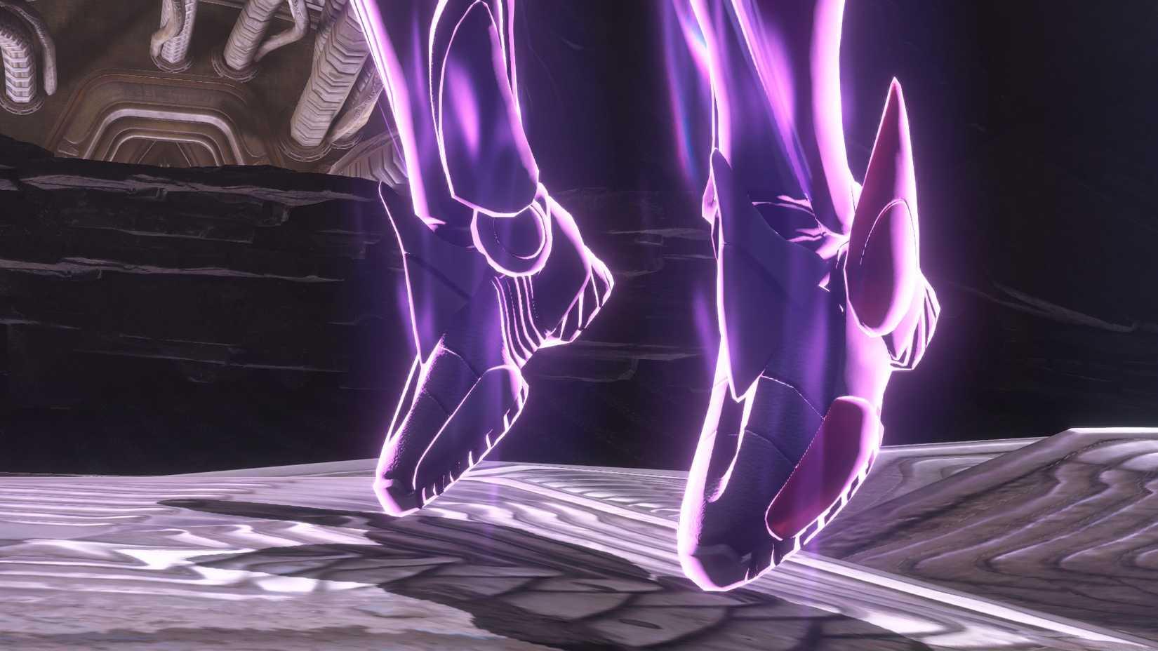Samus absorbing the psychic space boots in Metroid Prime 4