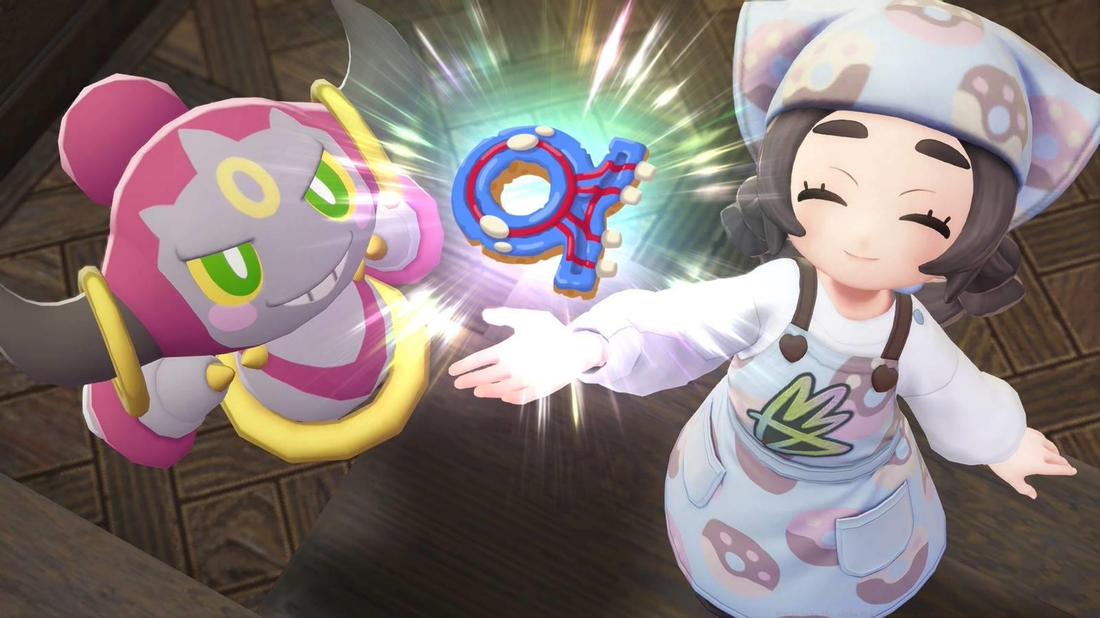 Ansha holds up an Alpha donut in Pokémon Legends: Z-A