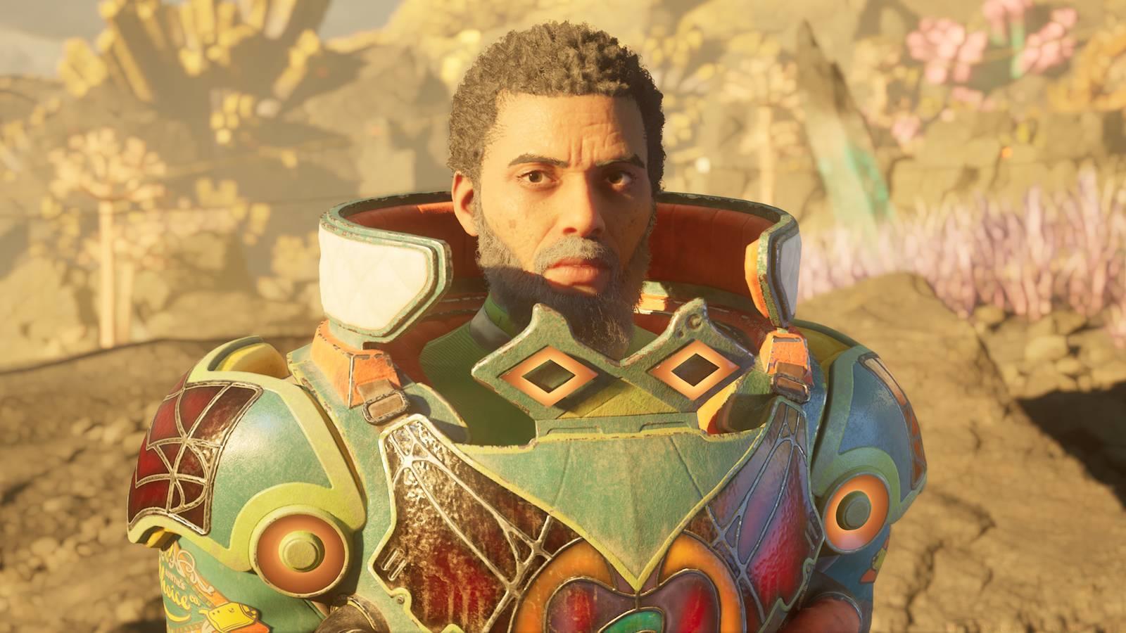 An NPC in The Outer Worlds 2.