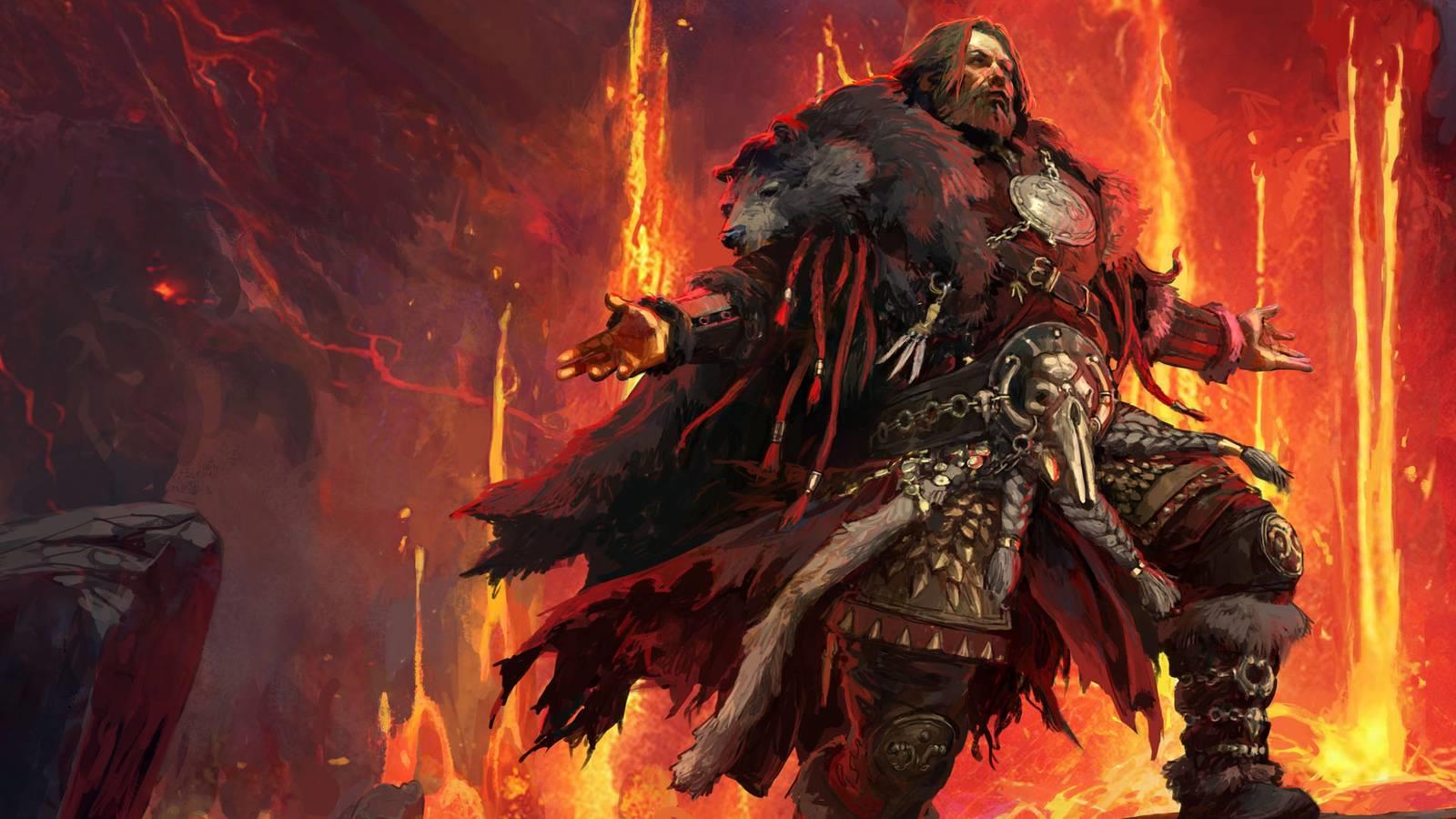 An official Path of Exile 2 key art of the of the Druid's ascendency classes