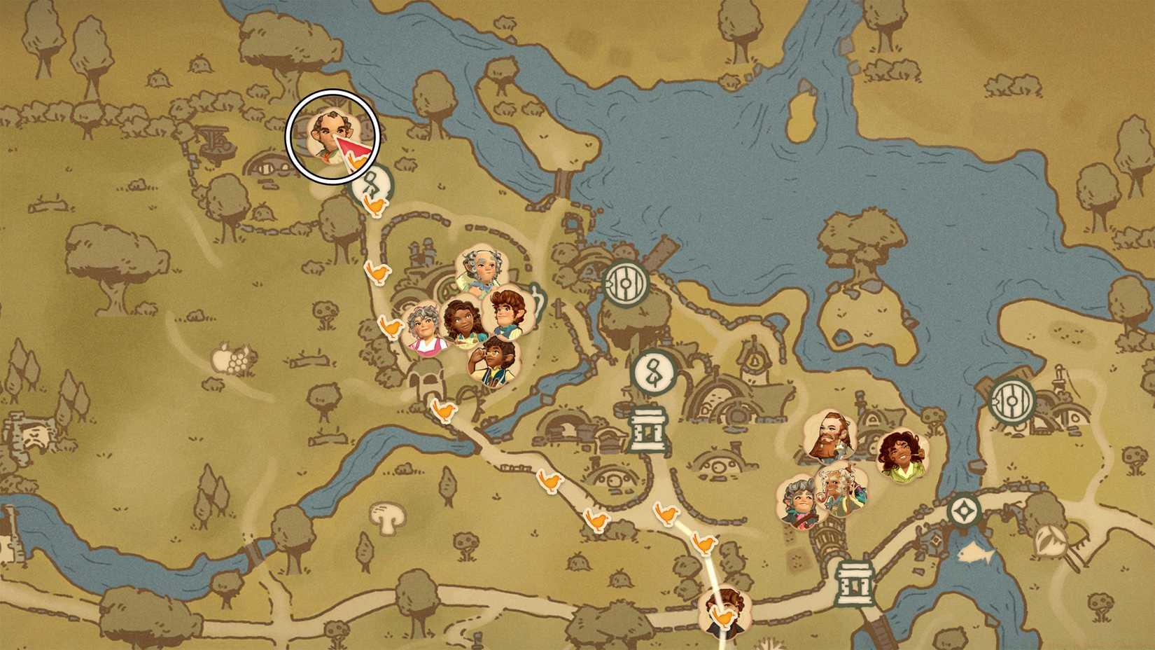 The location of Sandyman's shop on the Tales of the Shire map.