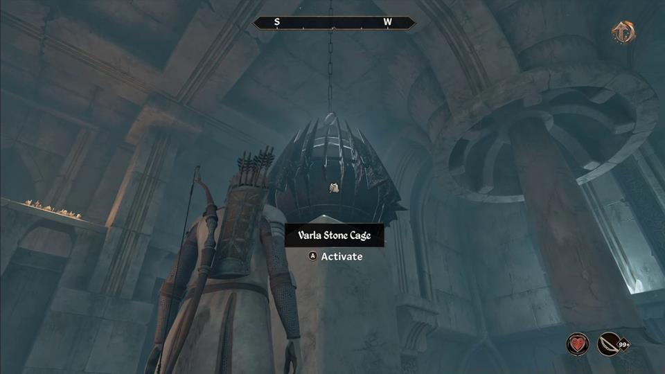 An image of a Varla stone cage in Vilverin dungeon in Oblivion Remastered.