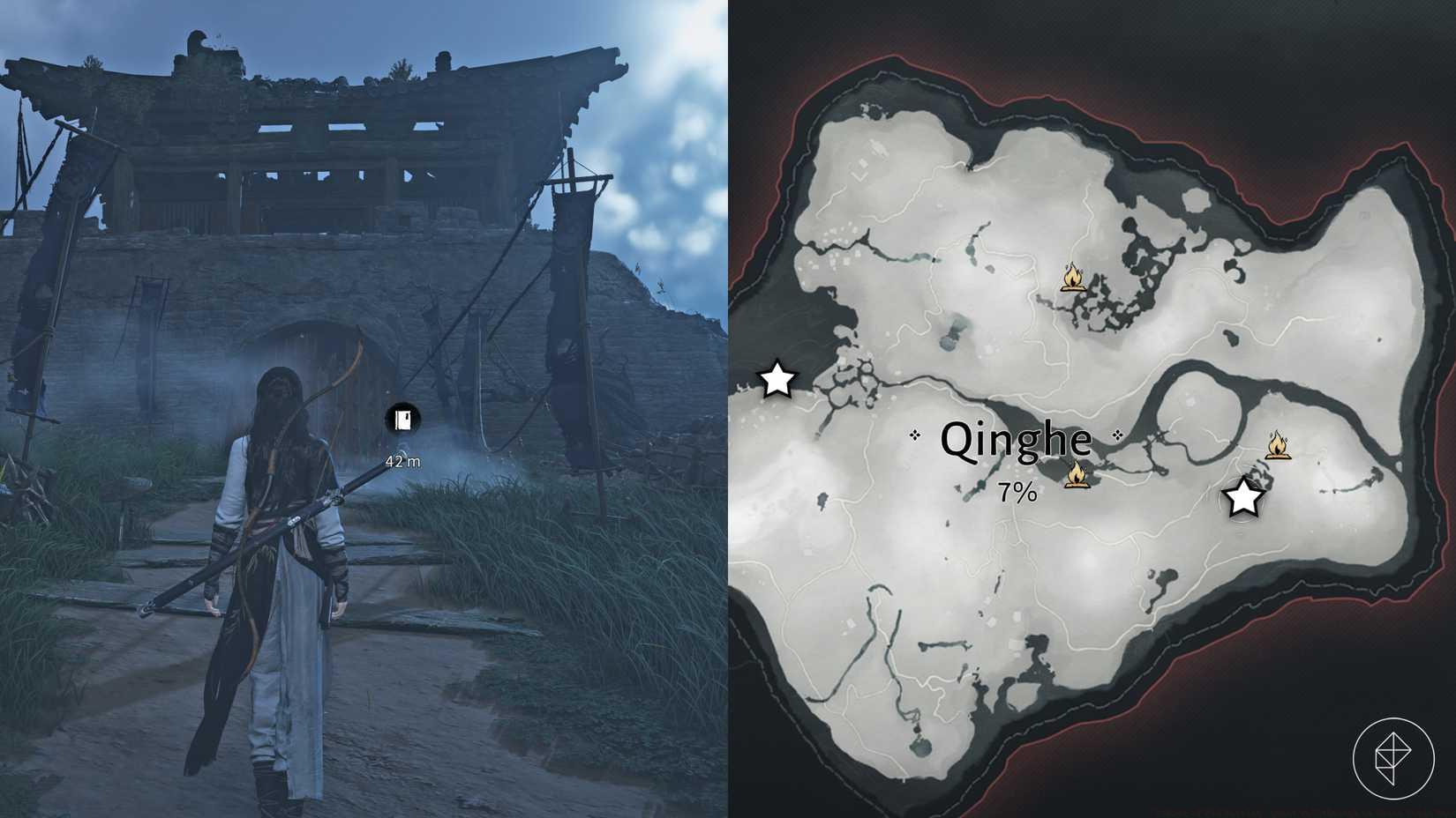 The 'Echoes of Old Battles' quest location in Where Winds Meet.